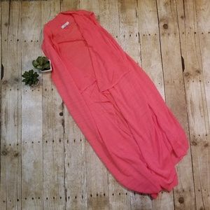 New York & Company long coral vest